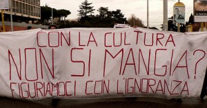 con la cultura non si mangia